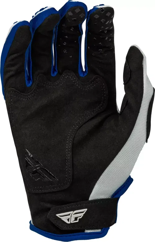 Fly Racing Kinetic Blue Light Grey Motocross ATV BMX Gloves Youth Medium