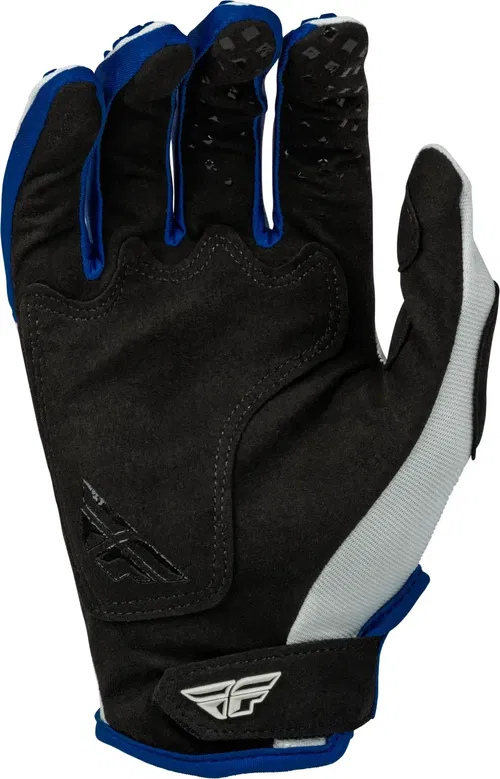 Fly Racing Kinetic Blue Light Grey Motocross ATV BMX Gloves Youth Medium