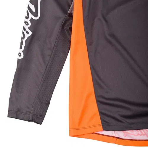 Troy Lee Designs GP Pro Dark Gray / Neo Orange Motocross BMX Jersey Adult Large
