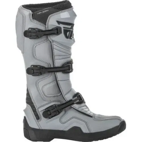 Fly Racing Maverik MX Motocross ATV Offroad Boots Size 9 Grey Black