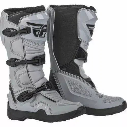 Fly Racing Maverik MX Motocross ATV Offroad Boots Size 9 Grey Black
