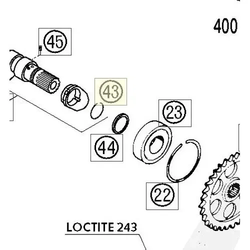 KTM Husqvarna GasGas Circlip WS20  OEM 0417200120