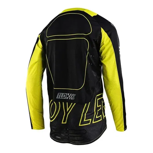 Troy Lee Designs Pro SE Drop In Black Glo Yellow MX BMX ATV Jersey Adult 2XL