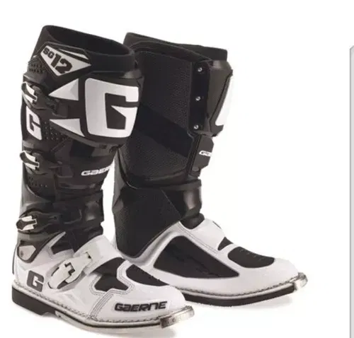 Gaerne SG12 Men MX Motocross ATV Offroad Boots 9 Black White