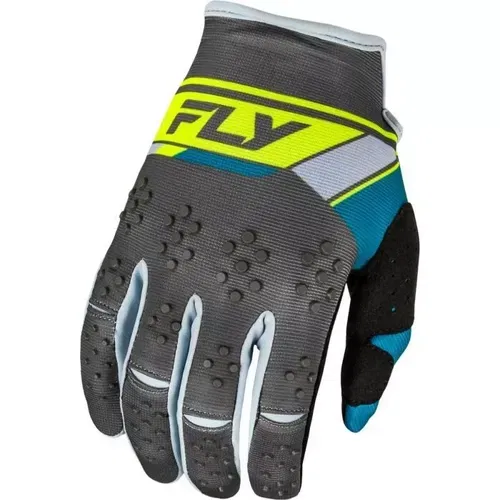 Fly Racing Kinetic Prix Charcoal Hi Vis Motocross ATV BMX Gloves Adult XXL