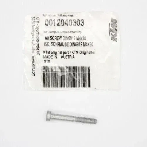 KTM Husqvarna GasGas AH Screw DIN6912 M4x30  OEM 0012040303