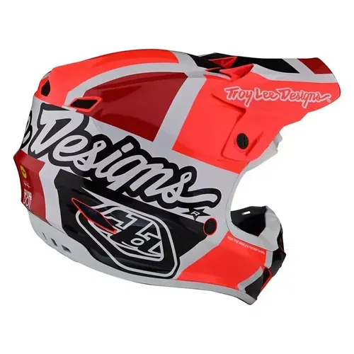 Troy Lee Designs SE4 Polyacrylite Quattro Red MX ATV Helmet Adult Large