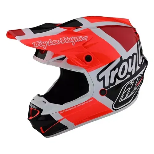 Troy Lee Designs SE4 Polyacrylite Quattro Red MX ATV Helmet Adult Large