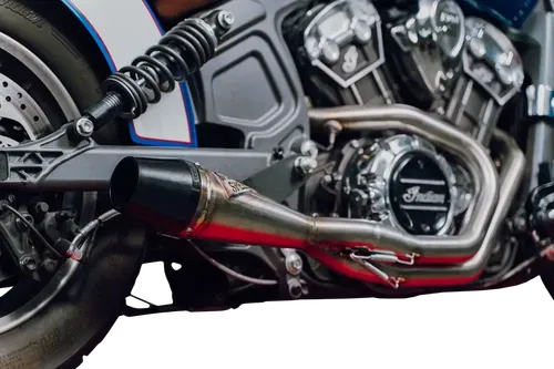 SAWICKI   INDIAN SCOUT SHORTY BRUSHED SS W/ BLK END CAP