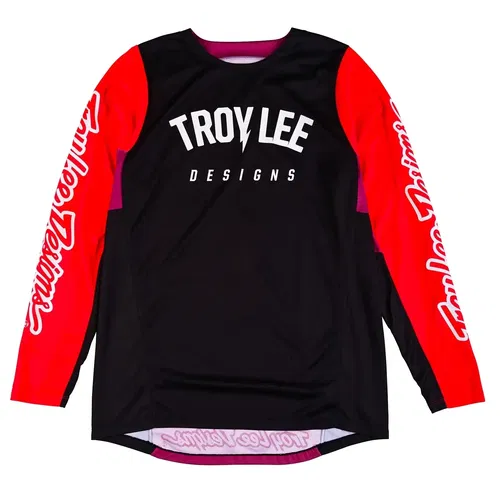 Troy Lee Designs GP Pro Black / Glo Red Motocross BMX Jersey Adult Medium