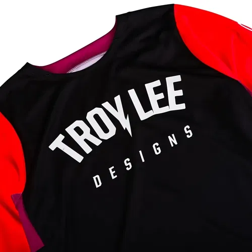 Troy Lee Designs GP Pro Black / Glo Red Motocross BMX Jersey Adult Medium