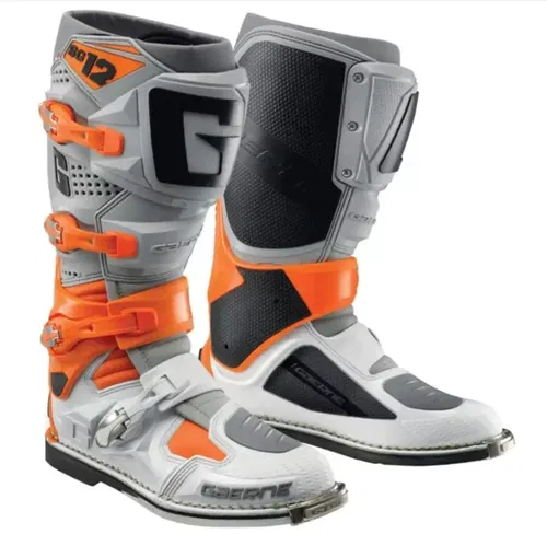 Gaerne SG12 Men MX Motocross ATV Offroad Boots Orange Grey White Size 9