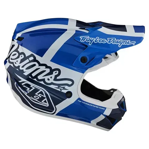 Troy Lee Designs SE4 Polyacrylite Quattro Blue MX ATV Helmet Adult Small