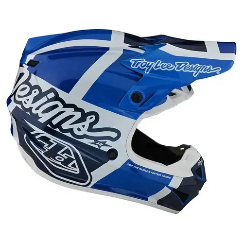 Troy Lee Designs SE4 Polyacrylite Quattro Blue MX ATV Helmet Adult Small