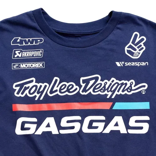 Troy Lee Designs Navy Team GasGas T Shirt Size Adult Large
