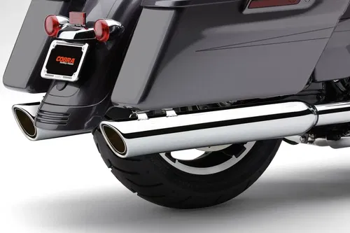909-TWINS 4" SLIP-ONS CHROME FLH/FLT 95-16