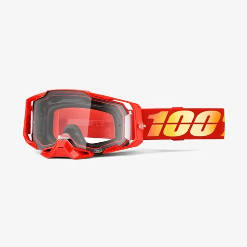 100% Armega Nuketown Clear Lens Motocross ATV BMX Offroad Goggles Adult