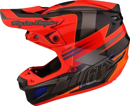 Troy Lee Designs SE5 Carbon Saber Rocket Red MX ATV Helmet Adult Small