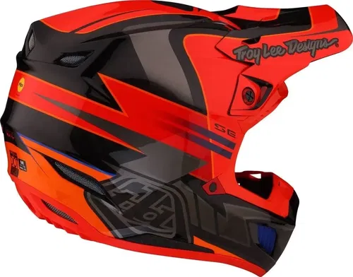 Troy Lee Designs SE5 Carbon Saber Rocket Red MX ATV Helmet Adult Small