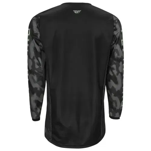 Fly Racing Kinetic SE Tactic Black Grey Camo Motocross BMX Jersey Adult XXL