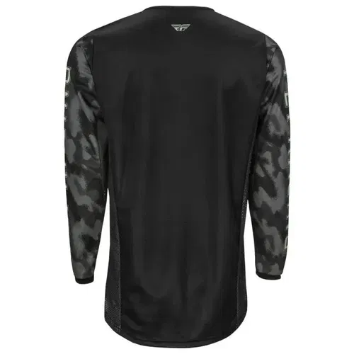 Fly Racing Kinetic SE Tactic Black Grey Camo Motocross BMX Jersey Adult XXL
