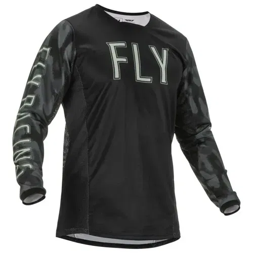 Fly Racing Kinetic SE Tactic Black Grey Camo Motocross BMX Jersey Adult XXL