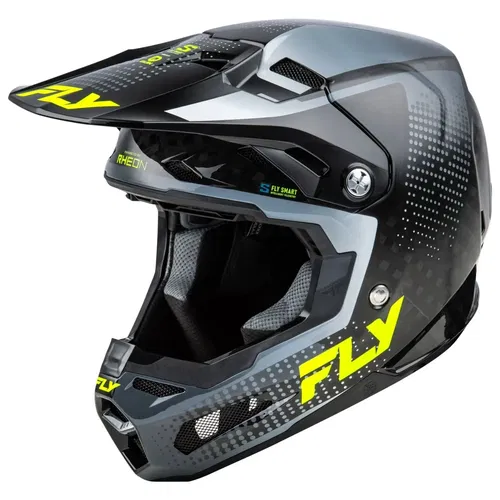 Fly Racing Formula S Carbon Protocol Black Grey Hi-Vis MX Helmet Adult Medium