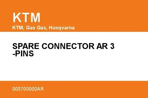 KTM Husqvarna GasGas Spare Connector AR 3 Pins  OEM 000700000AR
