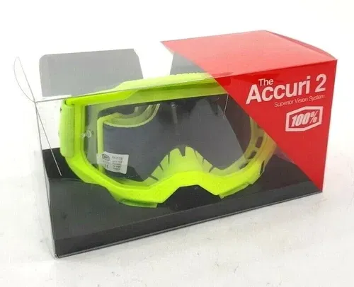 100% Accuri 2 Flou Yellow Clear Lens Goggles Junior