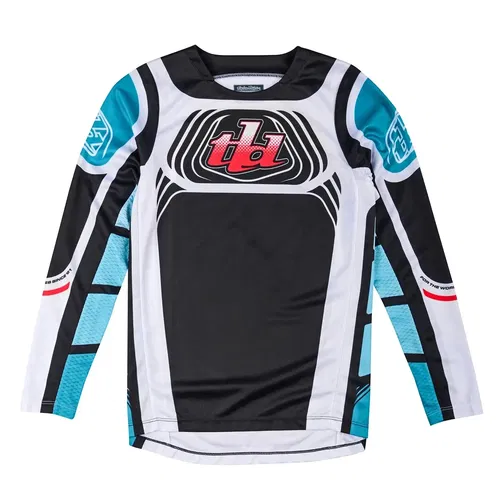 Troy Lee Designs GP Pro Wavez Phantom Turquoise Motocross BMX Jersey Youth M