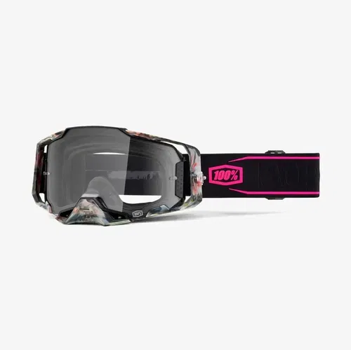 100% Armega Sarcelle Clear Lens Motocross ATV BMX Offroad Goggles Adult