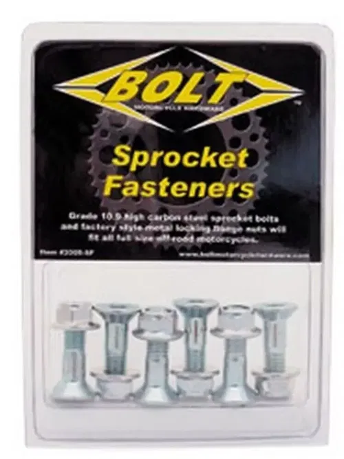 Bolt 6 Piece Euro Style Hub Saver Double Locked Sprocket Fastening Kit