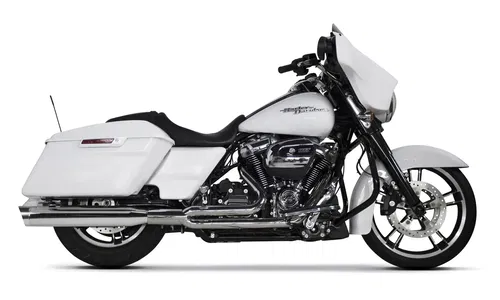 TBR   COMP S 2IN1 EXHAUST TOURING M8 CHROME W/POL SLASH END CAP