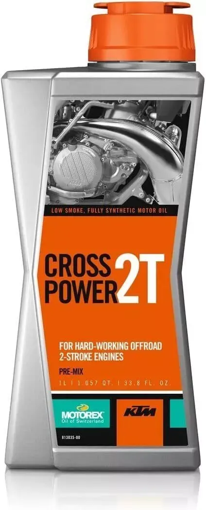 KTM Motorex Cross Power 2T Pre Mix Synthetic Offroad Motorcycle Oil 1 Liter