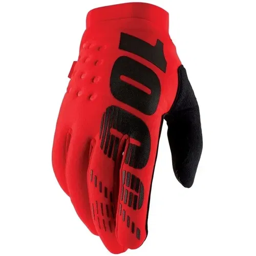 100% Brisker Red Black Motocross BMX Cold Weather Gloves Adult 2XL