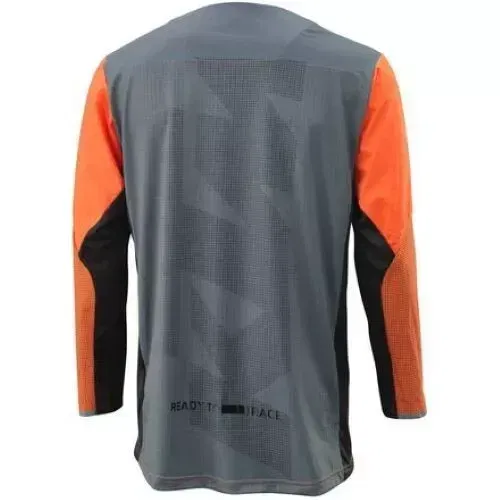 KTM Racetech Gray Orange Black Motocross MX BMX Jersey Adult Large