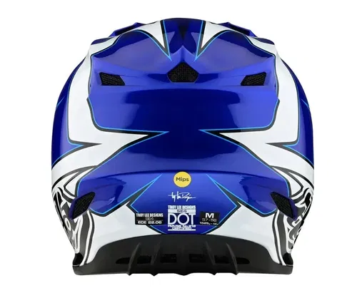 Troy Lee Designs SE4 Polyacrylite  Matrix Blue  Mips MX Helmet Adult XL