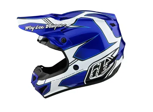 Troy Lee Designs SE4 Polyacrylite  Matrix Blue  Mips MX Helmet Adult XL