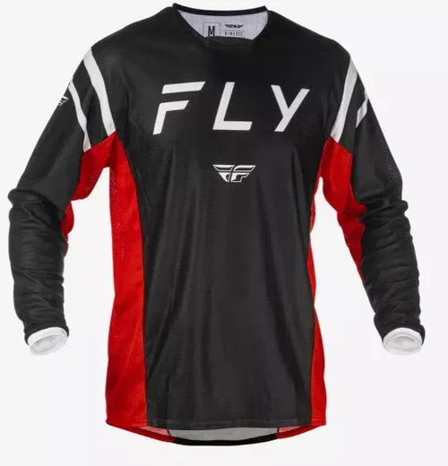Fly Racing Kinetic Mesh Center Red Black Motocross BMX Jersey Adult XXL