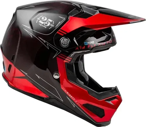 Fly Racing Formula S Carbon Legacy Red Black Motocross BMX Helmet Youth Large