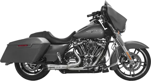 TBR   COMP S 2IN1 EXHAUST TOURING M8 BRUSHED W/TURNOUT