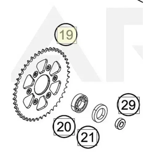 KTM Husqvarna GasGas 46T Rear Sprocket 2021-2024 SX-E EE MC-E   45410051046