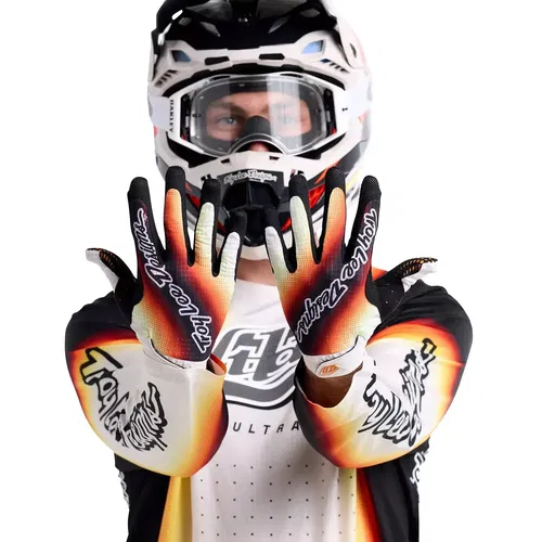 Troy Lee Designs Air Glove Blurr Yellow Motocross ATV BMX Gloves Adult Small