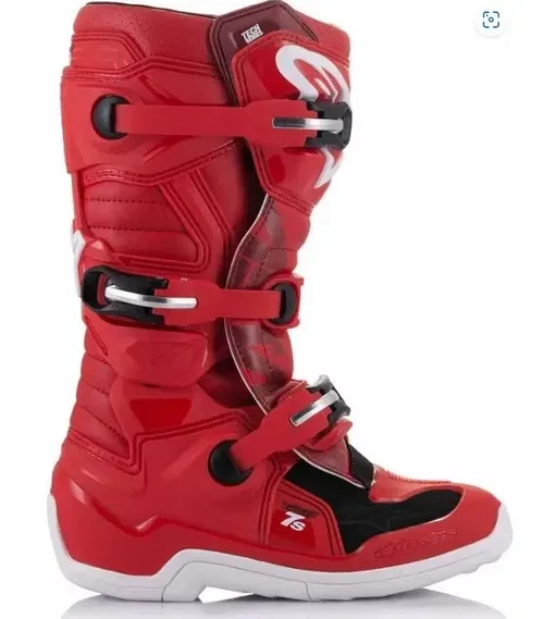 Alpinestars Tech 7s Youth Motorcross ATV MX Offroad Boots 6 Red