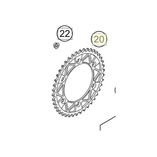 KTM Husqvarna GasGas 47Z Rear Sprocket 2021-2024 SX-E EE MC-E   45410051047