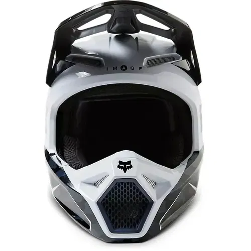 Fox Racing V1 Nuklr Black White MX ATV Helmet Adult 2XL
