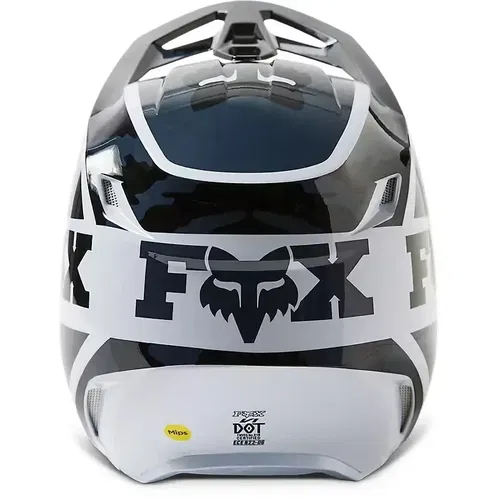 Fox Racing V1 Nuklr Black White MX ATV Helmet Adult 2XL