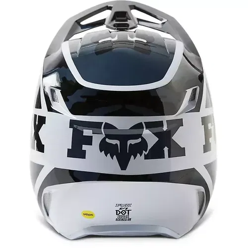 Fox Racing V1 Nuklr Black White MX ATV Helmet Adult 2XL