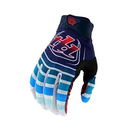 Troy Lee Designs Air Wavez Navy / Red Motocross BMX Gloves Adult M