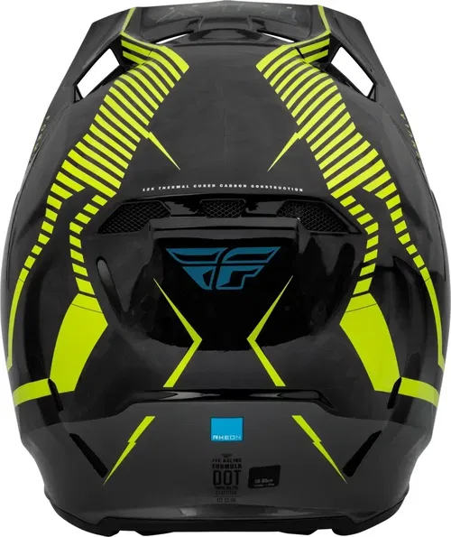 Fly Racing Formula Carbon Tracer Black Yellow Motocross BMX Helmet Adult Large